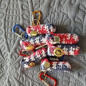 Lip balm holder with key chain